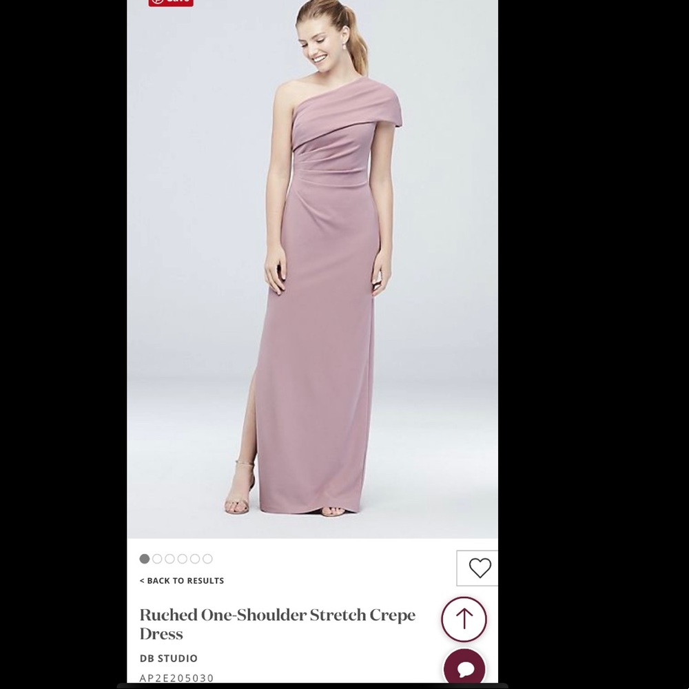 Brand new one shoulder crepe dress